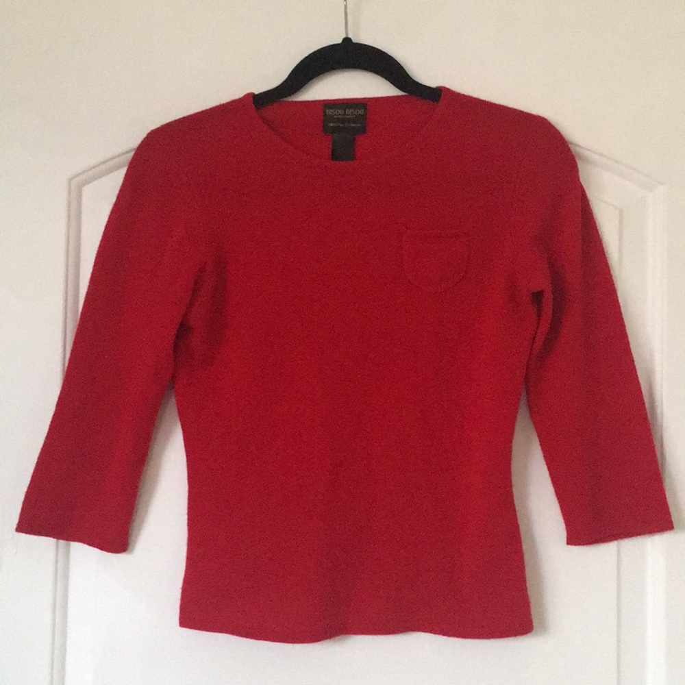 Red 100% cashmere sweater